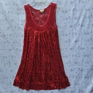 "Wildcat Dresses Glamorous Burgundy Sequin Midi Dress".